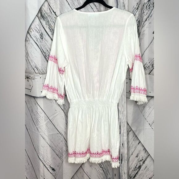 Melissa Odabash White and Pink Mini Dress M - Picture 6 of 10